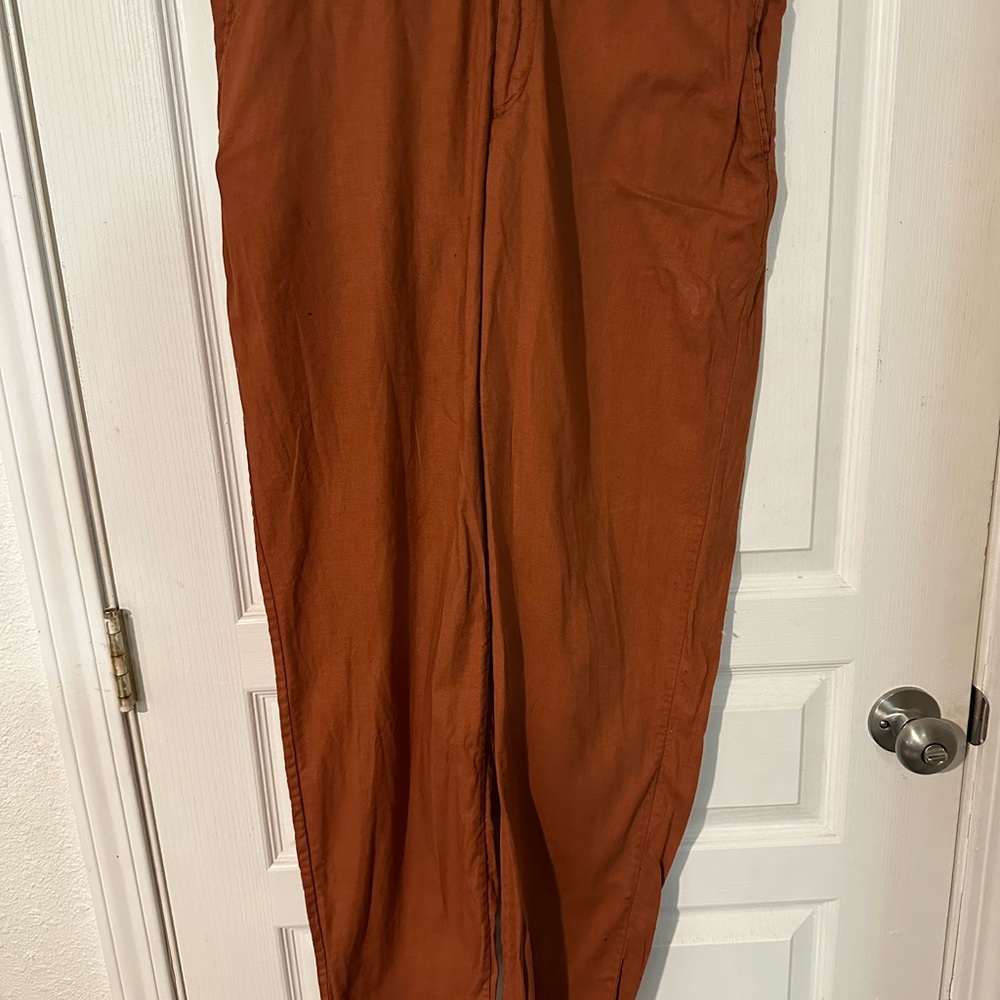 Women’s Rust Linen Pants